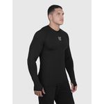 Camiseta Preta USUP Manga Longa Microdry UV50+ Com Abertura de Polegar