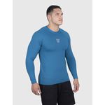 Camiseta Azul USUP Manga Longa de Poliamida Proteção Solar UV50+