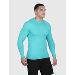 Camiseta Turquesa USUP Manga Longa de Poliamida Proteção Solar UV50+