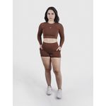 Short Luna Café Poliamida Uv 50+ Blackout Bolsos na Lateral 