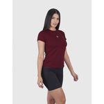 Camiseta Bordô Usup Aerodry Babylook Manga Curta de Poliamida Proteção Solar UV40+