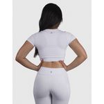 Cropped Luna Usup Branco Poliamida Uv 50+ Manga Curta 