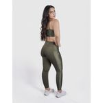 Legging Luna Usup Verde Militar Poliamida Uv 50+ Blackout Bolsos na Lateral 