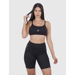Top Preto Usup Confort Poliamida UV 50+ Blackout Com Bojo