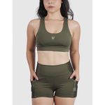 Top High Luna Usup Verde Militar Compression Uv 50+ Elastico Com Bojo 