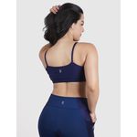 Top Luna Usup Azul Navy Poliamida Uv 50+ Elastico Com Bojo 