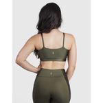 Top Luna Usup Verde Militar Poliamida Uv 50+ Elastico Com Bojo 
