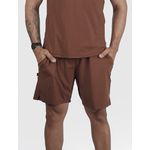 Short Duble Usup Café Compression Poliamida Uv 50+ Bolsos Interno 