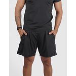 Short Duble Usup Preto Compression Poliamida Uv 50+ Bolsos Interno