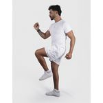 Short Duble Usup Branco Compression Poliamida Uv 50+ Bolsos Interno