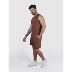 Short Duble Usup Café Compression Poliamida Uv 50+ Bolsos Interno 