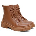 Bota Coturno Feminina Laura Caramelo Vittal - R780Caramelo