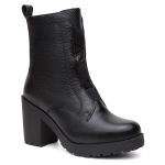 Bota Coturno Feminino Vittal Julia Salto Alto com Elástico e Zíper Preto - R4000Preto