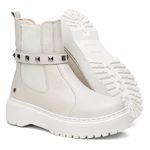 Bota Vittal Luana em Couro Legitimo e Fivela Sparkle Removível - R1060OffWhite