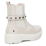 Bota Vittal Luana em Couro Legitimo e Fivela Sparkle Removível - R1060OffWhite