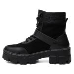 Bota Coturno Feminino Melina Preto Exclusivo Tratorado com Fivela Removível Vittal - R4040-Preto