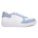 Tênis Sneakers Feminino Em Couro Legitimo Vittal - T200-BCO/AZUL
