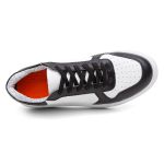Tênis Sneakers Feminino Em Couro Legitimo Vittal - T200-BCO/PRETO
