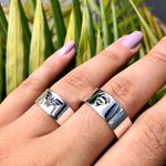 Par de Alianças em Prata 950 Super Homem e Mulher Maravilha 8 mm 