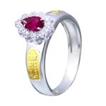 Anel de Formatura Feminino em Prata com Pedra Gota P134F