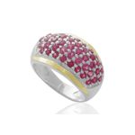 Anel De Prata 950 Feminino Pave Pedras Zircônias - 41065rub