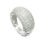 Anel De Prata 950 Feminino Pave De Pedras Zircônias - 41001