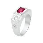 Anel em Prata Formatura Direito Masculino Saul