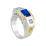 Anel De Formatura Masculino Em Prata 950 e Símbolos Em Ouro 18k