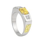 Anel De Formatura Masculino Em Prata 950 Com Símbolos Em Ouro 18k