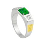 Anel De Formatura Masculino Em Prata 950 Com Símbolos Em Ouro 18k