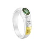 Anel em Prata Formatura Feminino ou Masculino Pedra Oval