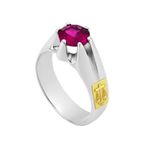 Anel em Prata 950 formatura Direito Masculino Pé de Cabra