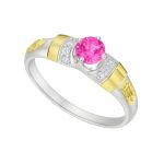 Anel em Prata Formatura Feminino Símbolos e Apliques em Ouro 18k Luxo