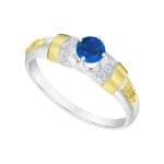 Anel em Prata Formatura Feminino Símbolos e Apliques em Ouro 18k Luxo