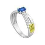 Anel em Prata Formatura Psicologia Oval Pedras