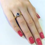 Anel em Prata Formatura Feminino Vazado Pedra Oval Delicada