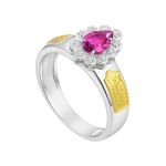 Anel em Prata Formatura Feminino Pedra Zircônia Gota