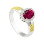 Anel de Formatura Direito Feminino Pedra 5x7 mm 