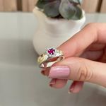 Anel em Prata Formatura Chuveiro Coração Delicado Emblemas Ouro 18k