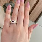 Anel em Prata Formatura Chuveiro Coração Delicado Emblemas Ouro 18k
