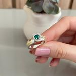 Anel em Prata Formatura Chuveiro Coração Delicado Emblemas Ouro 18k