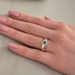 Anel em Prata Formatura Chuveiro Coração Delicado Emblemas Ouro 18k