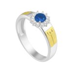 Anel em Prata Formatura Feminino Emblemas Ouro 18k 750