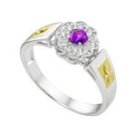 Anel em Prata Formatura Pedagogia Flor Delicado