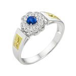 Anel em Prata Formatura Pedagogia Flor Delicado