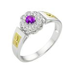 Anel em Prata Formatura Pedagogia Flor Delicado