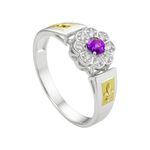 Anel em Prata Formatura Pedagogia Flor Delicado