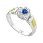 Anel em Prata Formatura Pedagogia Flor Delicado