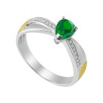 Anel em Prata Formatura Feminino Gota Aro X com Pedras