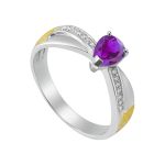 Anel em Prata Formatura Feminino Gota Aro X com Pedras
